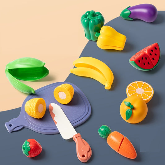 Set de fruit et légumes à couper en Bois Montessori - Jouet éducatif à partir de 1 an